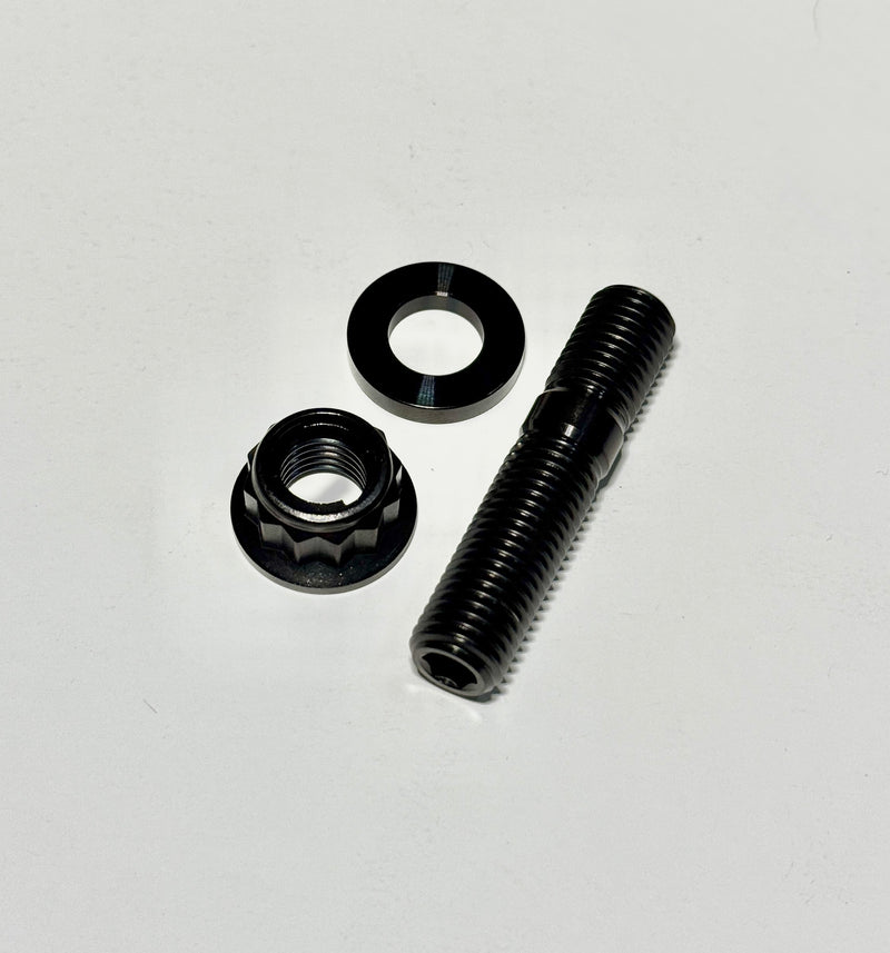 Load image into Gallery viewer, 3/8 UNC stud 12 Point Locking Nut Black