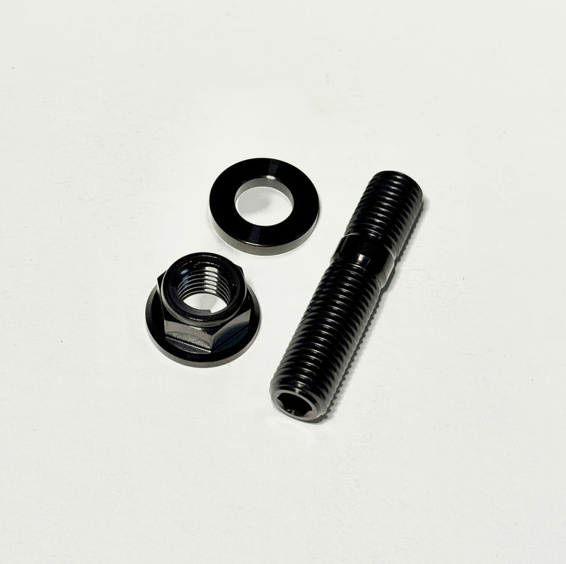 Load image into Gallery viewer, 3/8 UNC stud 6 Point Locking Nut Black