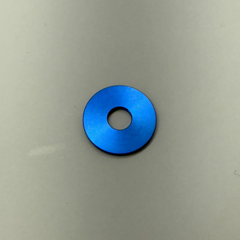 Load image into Gallery viewer, Blue titanium washer, front product view