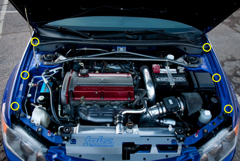 Load image into Gallery viewer, Titanium Fender Kit - MITSUBISHI EVO 7 / 8 / 9