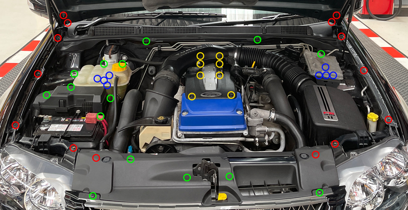 Load image into Gallery viewer, Titanium Engine Bay Kits - FORD FALCON FG