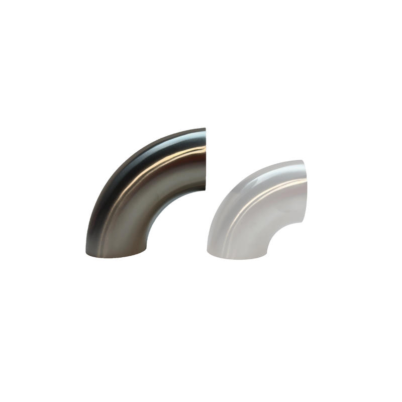 Load image into Gallery viewer, SS304 90 degree elbow 1.5D Brushed finish product side view