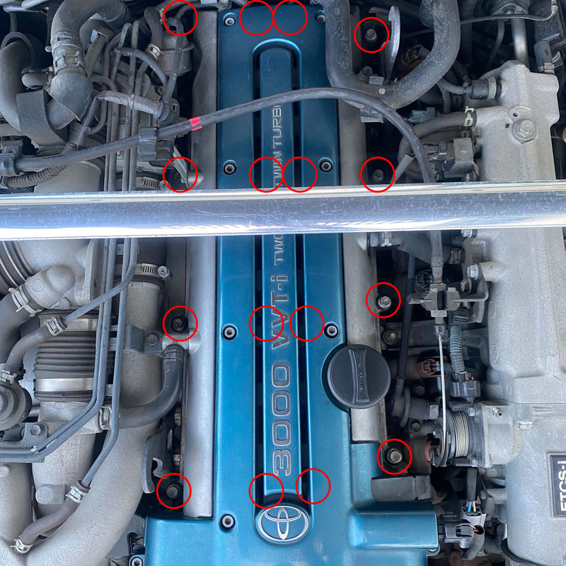 Load image into Gallery viewer, Titanium Cam Cover Kit - TOYOTA 2JZ-GTE