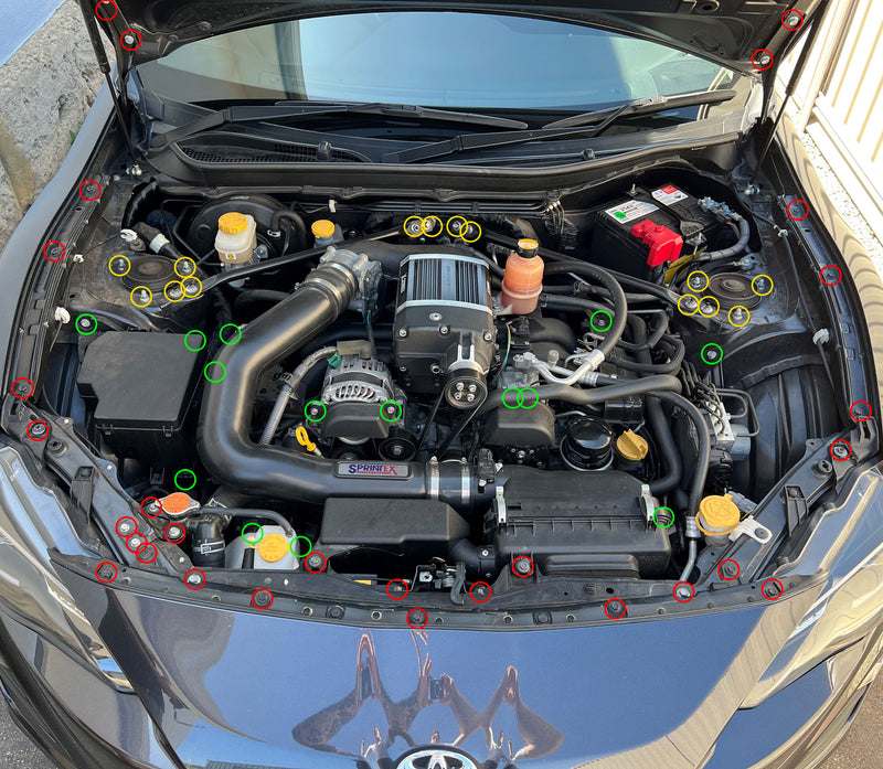 Load image into Gallery viewer, Titanium Engine Bay Kits - TOYOTA 86 ZN6 / SUBARU BRZ ZC6