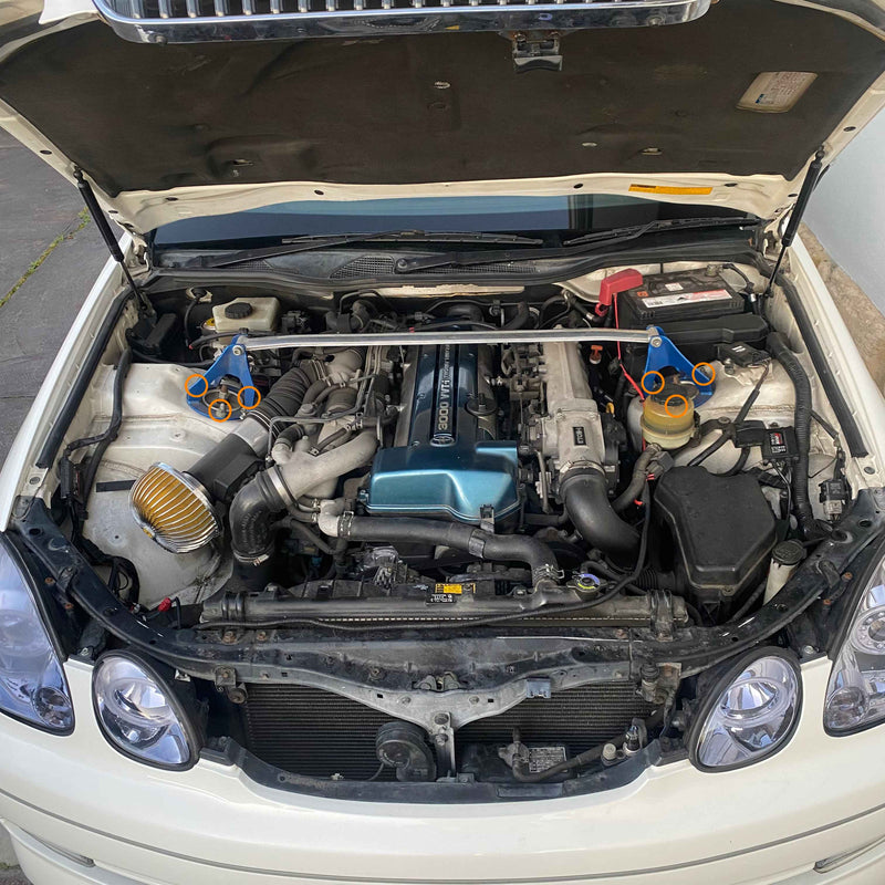 Load image into Gallery viewer, Titanium Strut Tower Kit - TOYOTA ARISTO JZS161