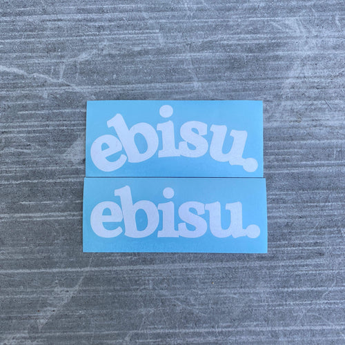 Ebisu Die Cut Logo White - 100mm