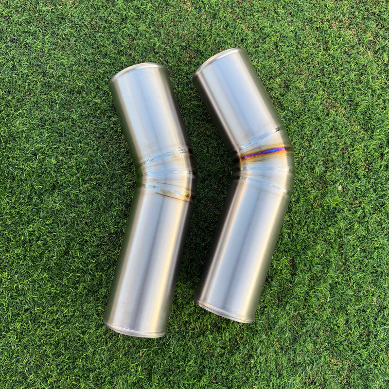 Load image into Gallery viewer, 4inch titanium intake - universal 30 and 45 degree, polished finish product view
