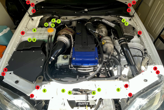 Titanium Engine Bay Kits - FORD FALCON BA/BF