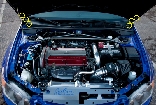 Titanium Bonnet Kit - MITSUBISHI EVO 7 / 8 / 9