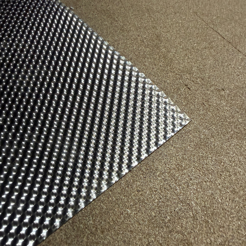 Load image into Gallery viewer, SS310 Embossed Heat Shield 0.1mm and Ceramic Fibre Insulation 6mm 1260degree Celsius
