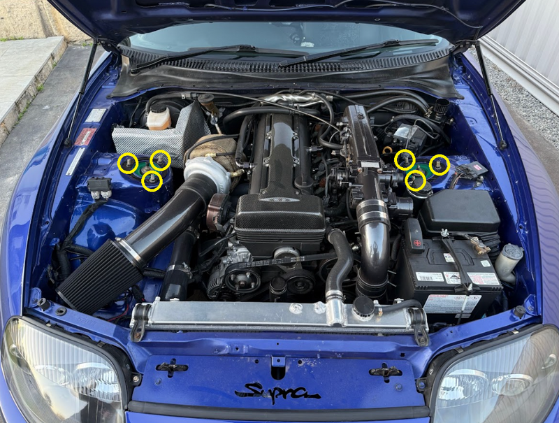 Load image into Gallery viewer, Titanium Strut Tower Kit - TOYOTA SUPRA JZA80

