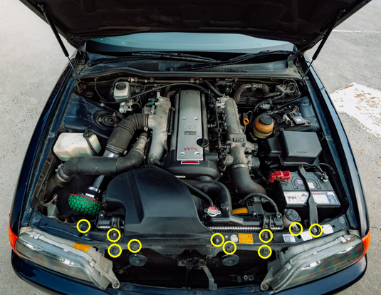 Titanium Radiator Support Kit - TOYOTA CHASER / MARK2 JZX100