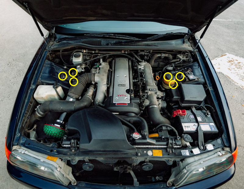 Load image into Gallery viewer, Titanium Strut Tower Kit - TOYOTA CHASER / MARK2 JZX100
