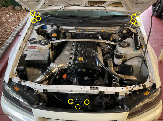 Titanium Bonnet Kit - NISSAN SKYLINE R34 (GTT / GTR)