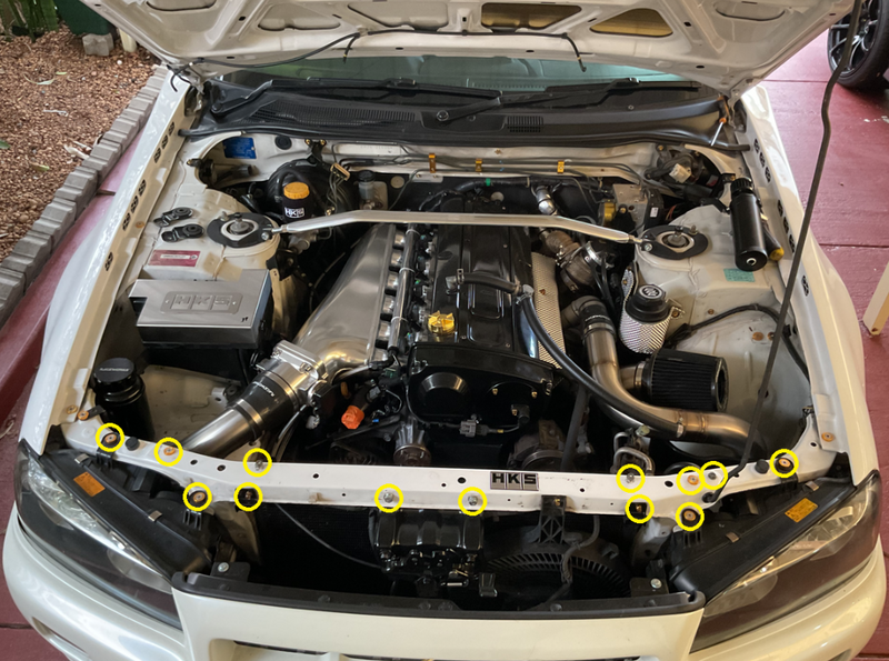 Load image into Gallery viewer, Titanium Radiator Support Kit - NISSAN SKYLINE R34 (GTT / GTR)
