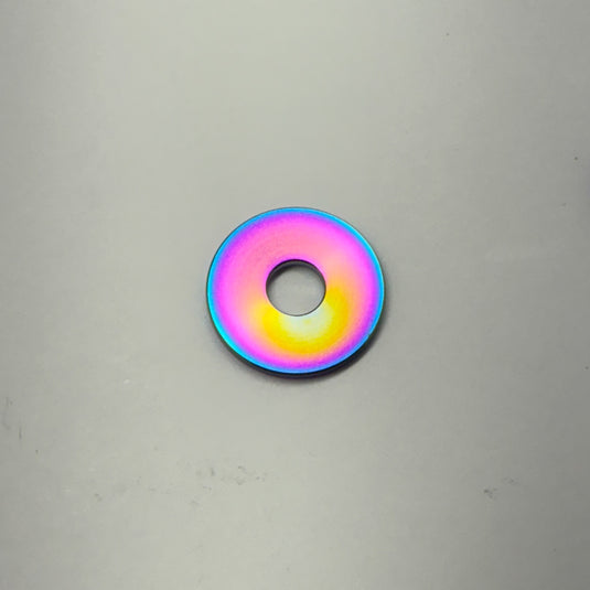 Rainbow titanium washer, Front Product view