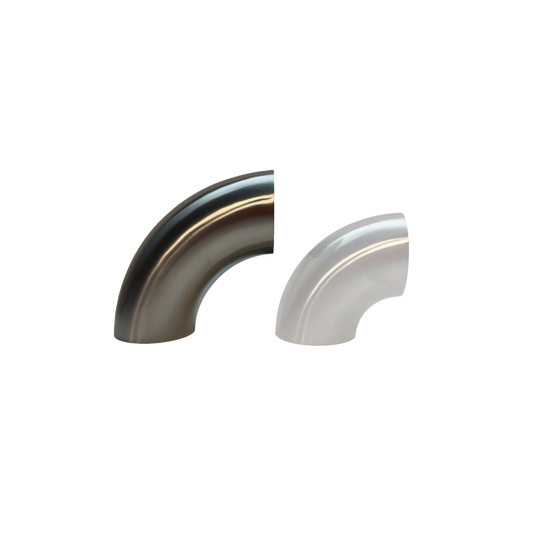 SS304 90 degree elbow 1.5D Brushed finish product side view