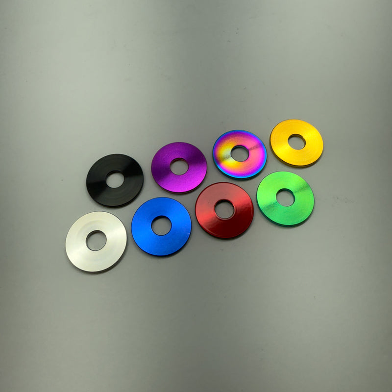Load image into Gallery viewer, Multiple Colour Titanium Washers, Range of colours on offer, front product view
