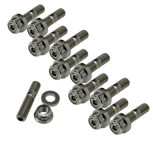 Titanium Exhaust & Intake Manifold Stud Kit - NISSAN / DATSUN A Series (11 PACK)