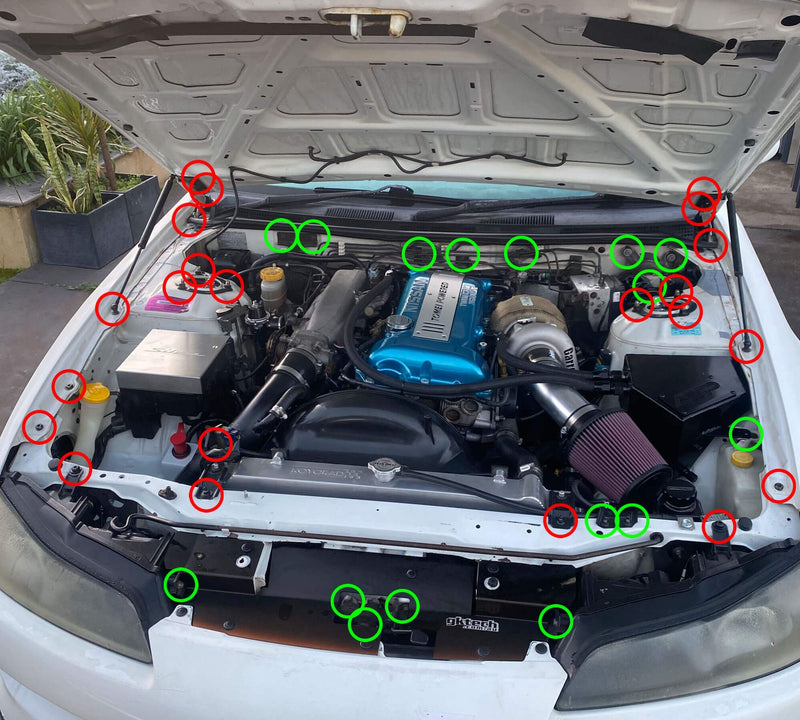 Load image into Gallery viewer, Titanium Engine Bay Kits - Nissan S15
