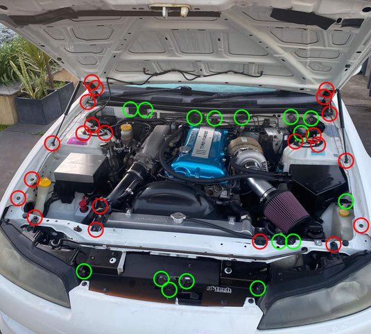 Titanium Engine Bay Kits - Nissan S15